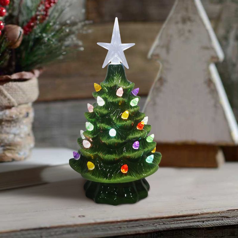 7.5" Ceramic Green Tree